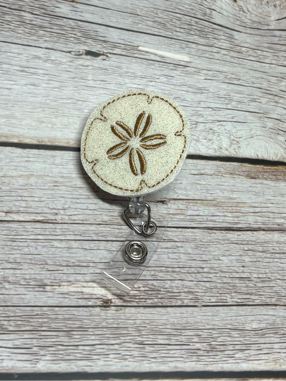 Badge Reel- Sand Dollar